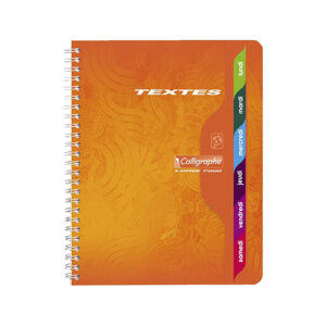 Cahier de texte spiral ligne 7000 grands carreaux 100 pages