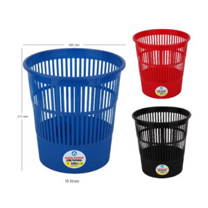 Corbeille à papier en plastique ajouré 16 litres