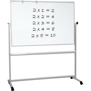 Tableau blanc effaçable rotatif 2 faces 90x120cm